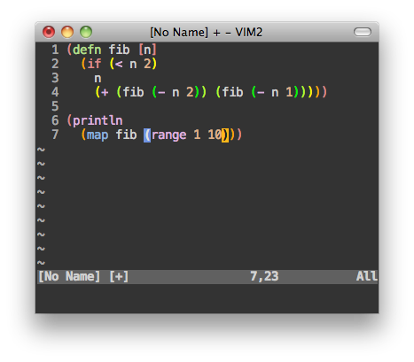 vimclojure highlighting