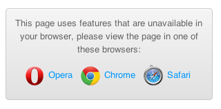 Screenshot of browser support message